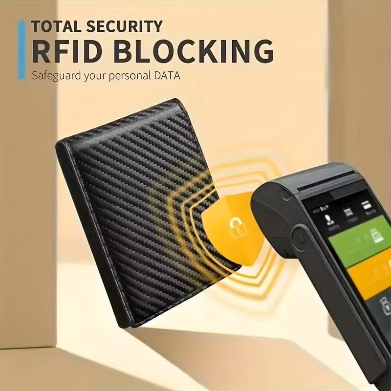 Men's Wallet Flip Cover Large Capacity RFID Anti-Theft Brush Ultra-Thin Portable Wallet Fashionable Credit Card Bag