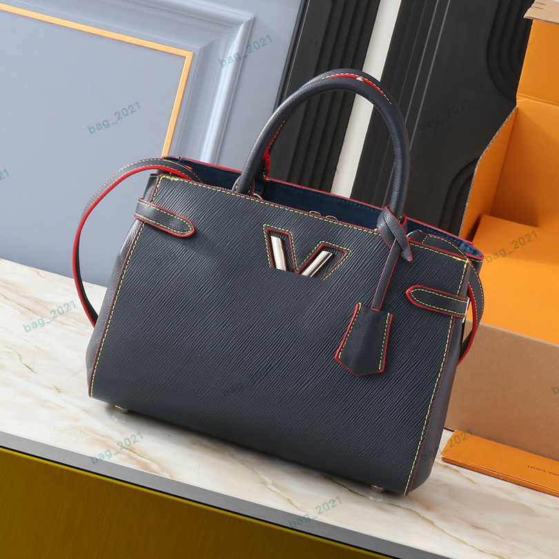 Twist Tote Bag Designer Genuine Leather Bag Twist Lock Flap Shoulder Clutch Handbag Crossbody Luxury Tote Bags M54811 M54810