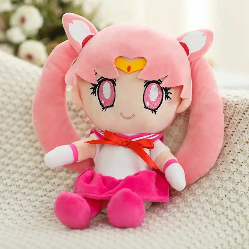 25CM Kawaii Sailor Moon Plush Toy Moon Cat Moon Hare Cute Girl Heart Filled Anime Doll Gift Home Bedroom DecorationT250310