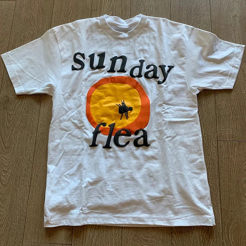 Sunday Flea Tshirt CPFM XYZ Grand Opening FLEA MARKET Tour Tshirts Men Women 3D Foam Print Tee 250310
