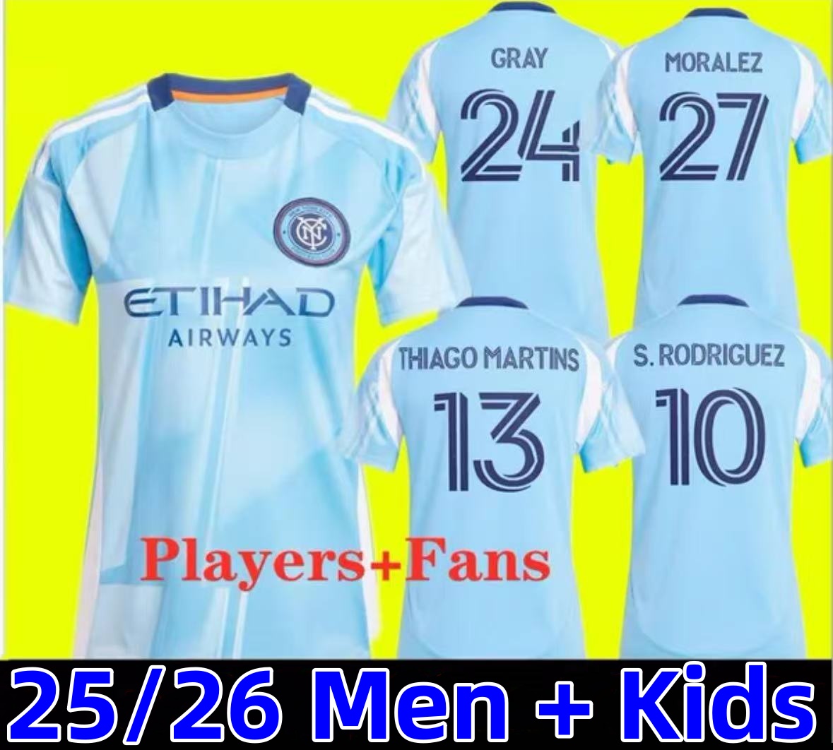 2025 2026 New York City FC Soccer Jerseys 25 26 NYCFC GRAY THIAGO MORALEA FERNANDEZ Talles Magno Keaton David Villa Lampard Home Away football shirt Men Kids Kit
