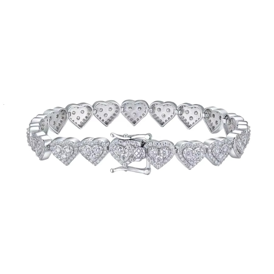 Designer jewelry Fine Jewelry Lucky Clover Bracelet S925 Silver Gold Plated VVS Moissanite Cuban Bracelet with GRA Certificate