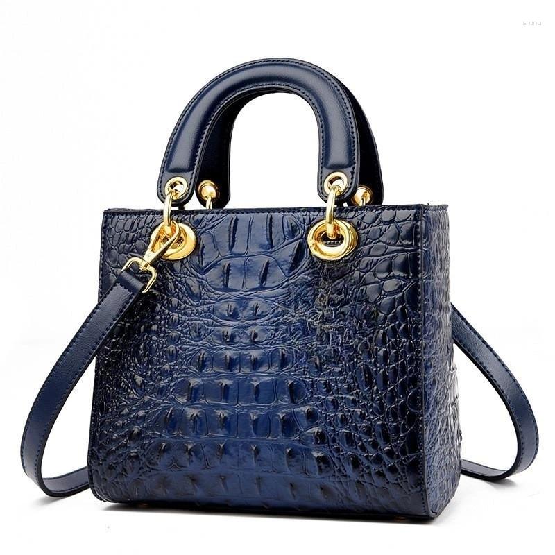 hot Designer Handbags, Tote Bags for Women: Crocodile Leather Handbag, Elegant Shoulder Purse, High-Quality Ladies Messenger Bag