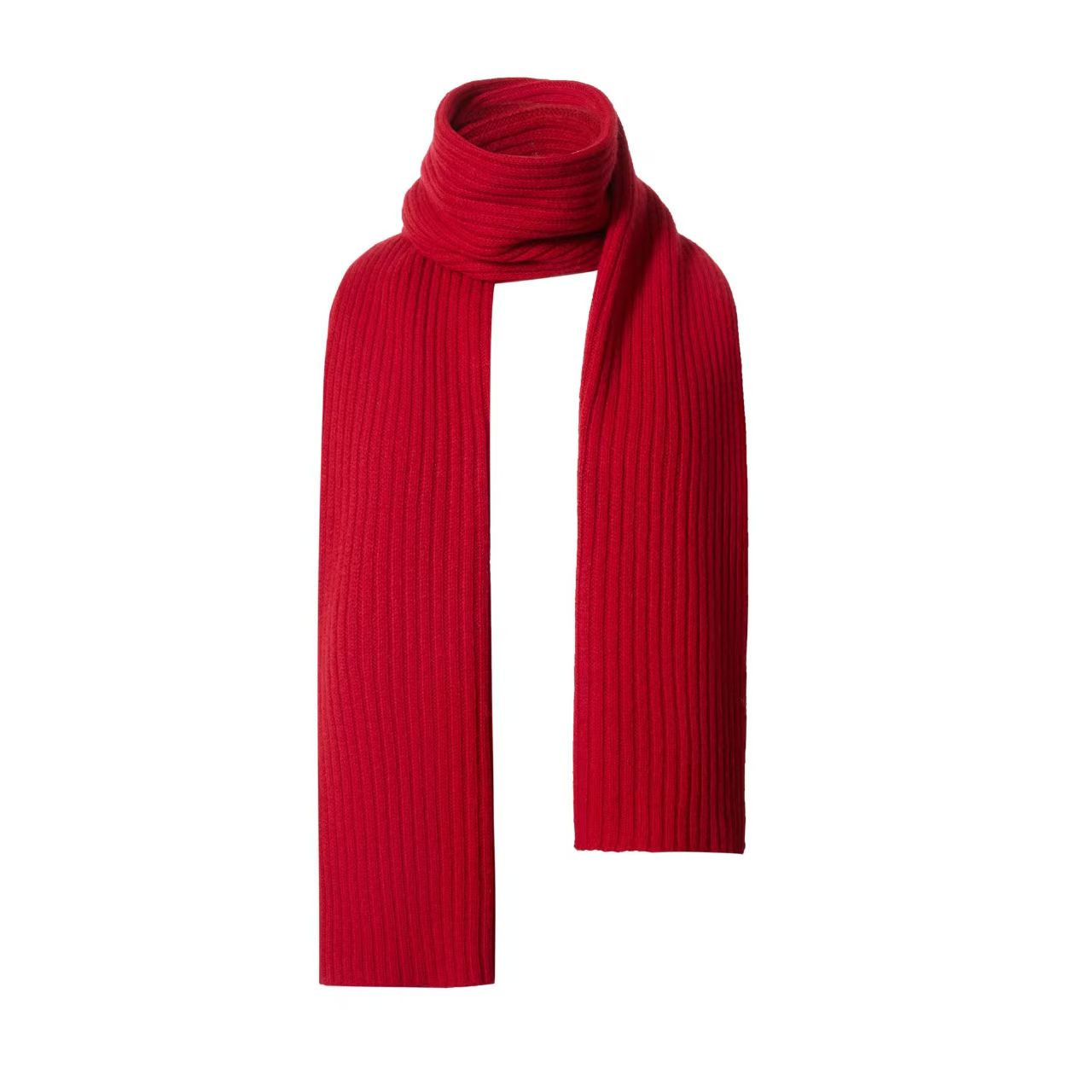 K090 100% wool scarf solid color versatile men and women new winter warm knitted neck warm thick shawl