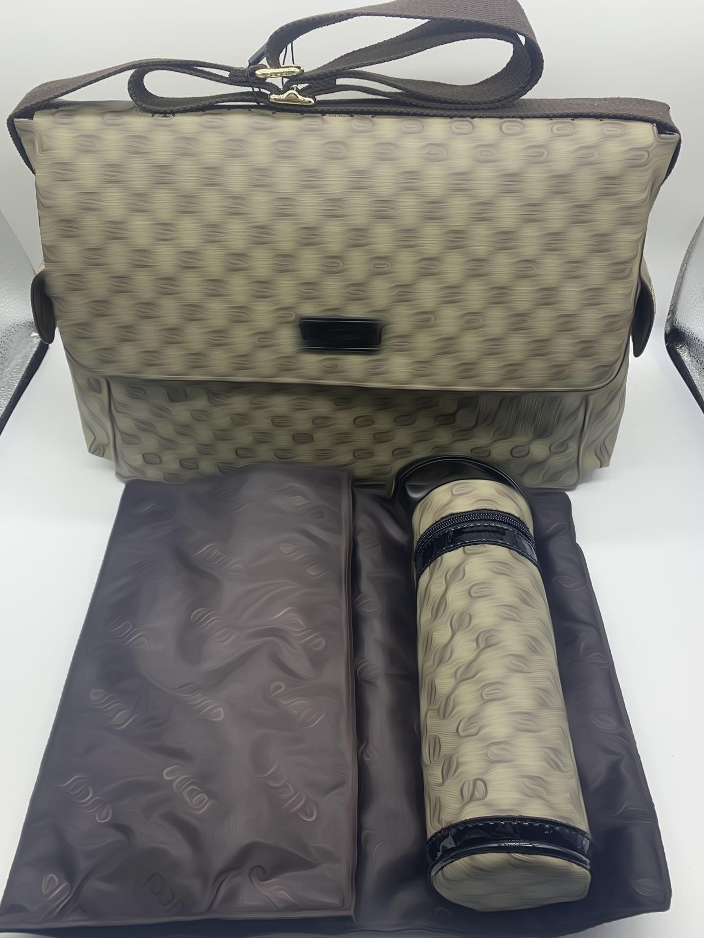 New Diaper Bags Waterproof mother baby bag Mummy Diapers Bag infant Zipper Brown Plaid Print Backpack Messenger Nappy Stackers Container Maternity