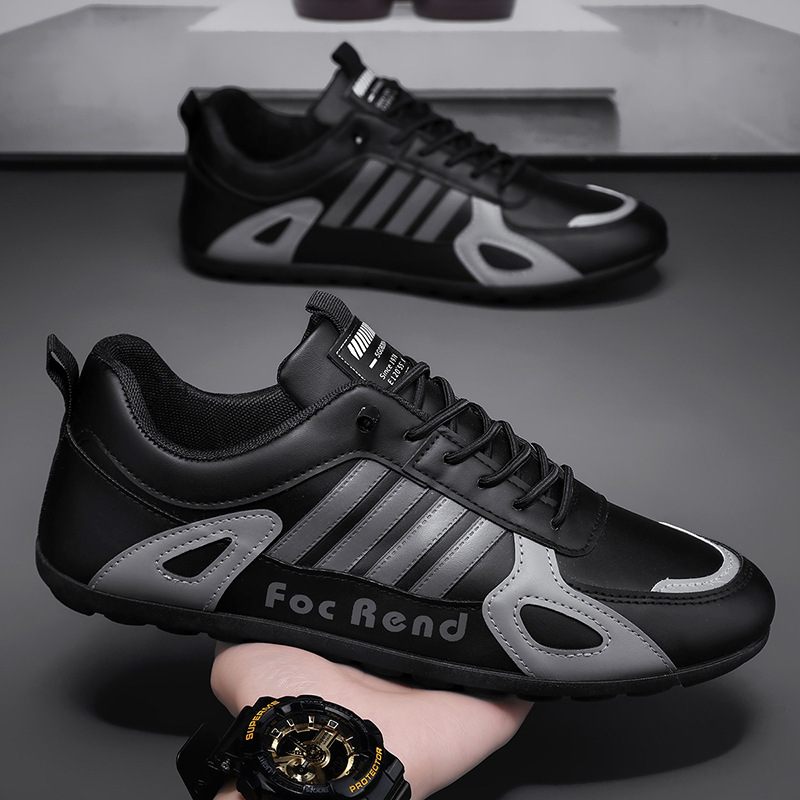 2025 Spring And Summer New Men s Shoes Soft Soled Wear Resistant Sports Shoes Casual Leather Waterproof Fashion Designer One Step Bean Shoes Running S