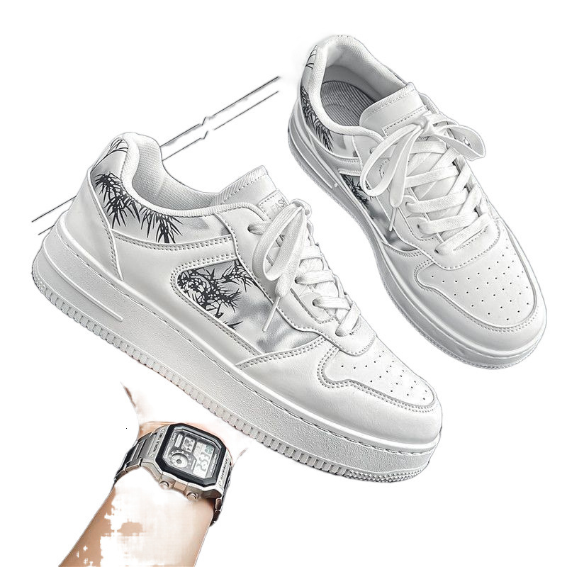 2025 summer Unique Ink Painting Pattern Men's Board Shoes Fashion Designer Trendy Versatile Men's Shoes Casual Shoes Outdoor Sports Shoes Sk