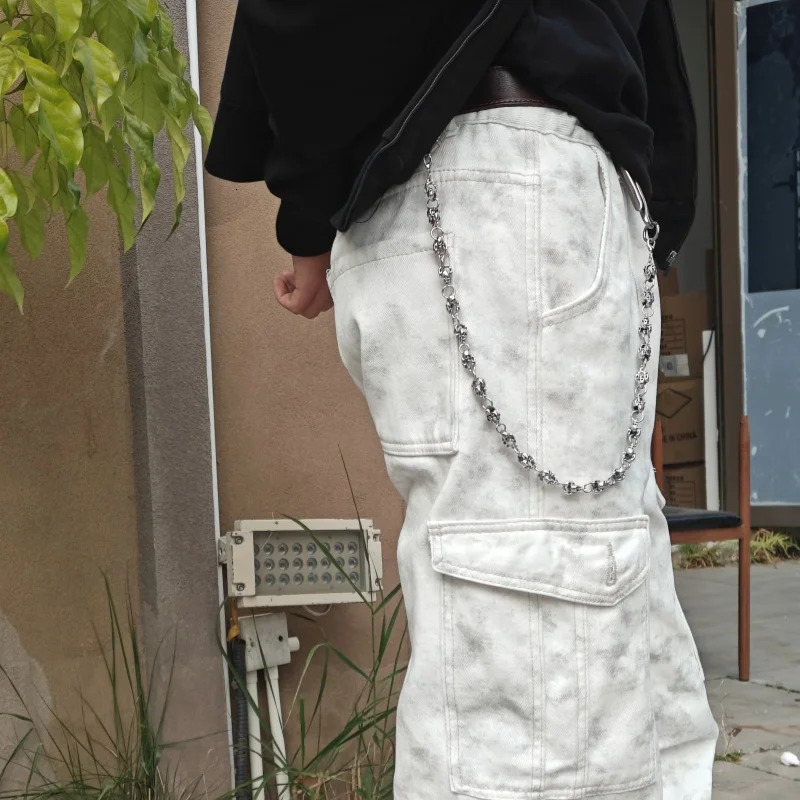 Retro Original Concise Skull Pants Chain Unisex Model Punk Hip Hop Ones Waist Accessories y2k Key Chain Wholesaler 250303