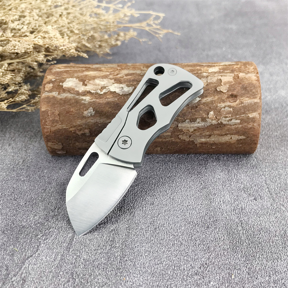 Outdoor Survival EDC Mini Key Folding Knife, Lightweight Tactical Gear 5Cr13Mov Blade All Steel Handle Multifunction Hunting Camping Tools 33 535 533 15535