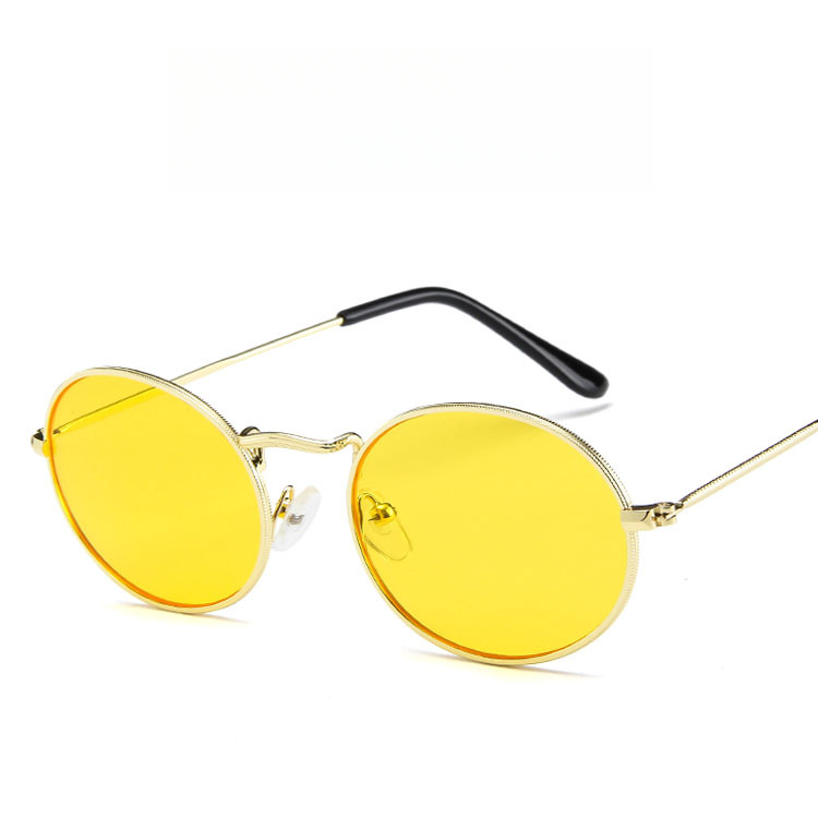 Fashionable Small Round-Frame Metallic Sunglasses for Both Genders Chic Retro Style Accessory