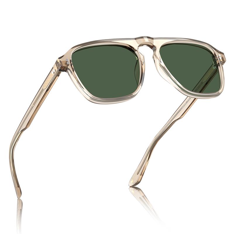 CARFIA Acetate Men's Polarized Sunglasses - Designer Tortoiseshell Frame, UV Protection, Stylish Design
