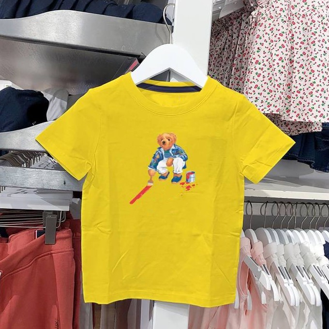 Kids T-Shirt Casual Toddler Boys Girls Tops Embroidery Sleeve Cotton Breathable Comfortable 2024 y2506078QQ2