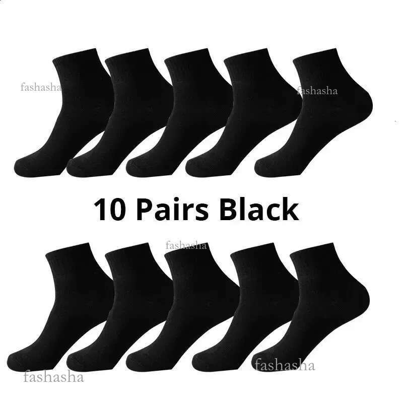10 Pairs Mens Breathable Comfortable Socks Office Casual Business Sock For Sneakers Shoes Stocking Work For All Seasons 24