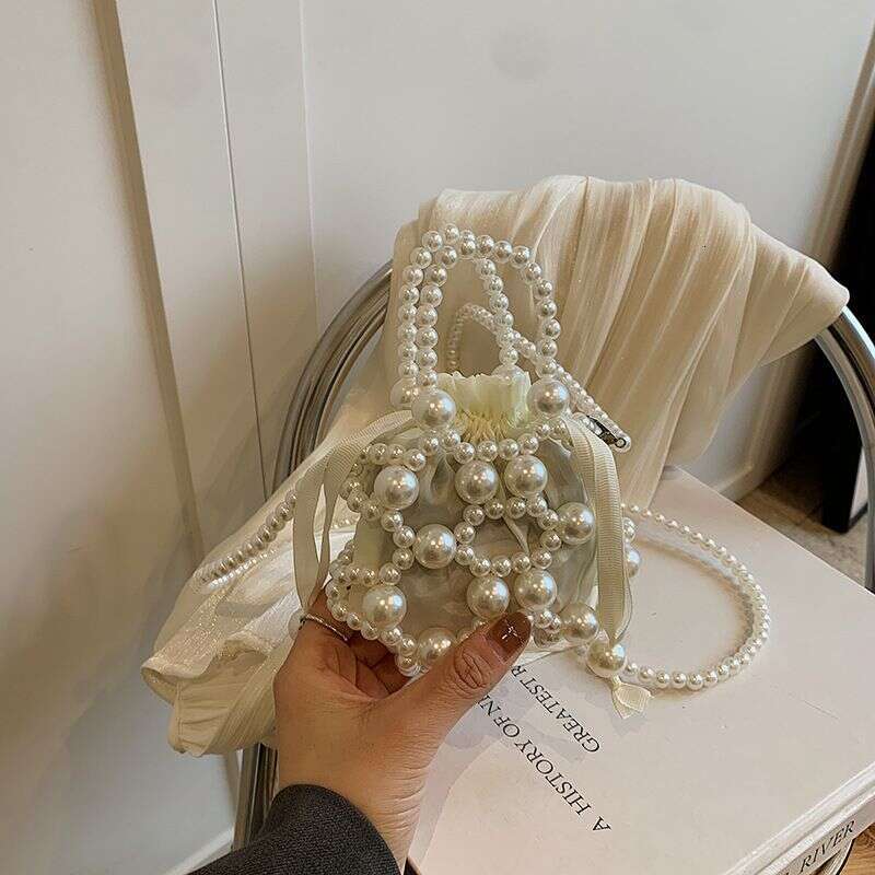 Women's Bags Women's Bags For Women Pearl Handbag Beaded Crossbody Fashion Light Mobile Phone Bucket Shoulder Bag