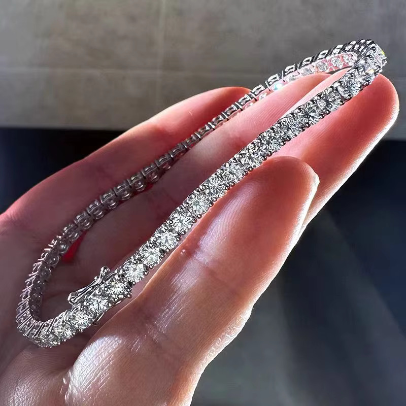 1CT - 10CT Lab Grown Diamond Tennis Bracelet Diamond Bracelet Lab Grown Lab Grown Diamond Tennis Bracelet in White Gold