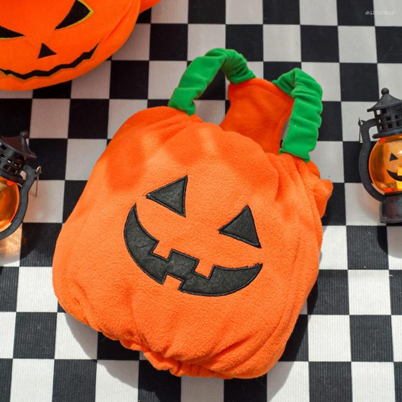 Halloween Dog Costumes Funny Pumpkin Lantern Transformation Outfit Cat Two Legged Pet Cute Cloth Jacket