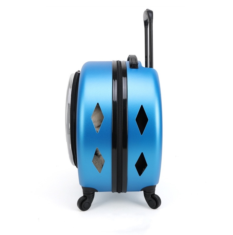 Pet suitcase, transparent bag, portable outdoor box, cat and dog bag cart, small pet suitcase Free shipping