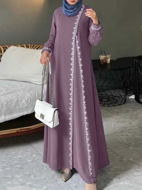 Womens Long All Lace Dress Ramadan Islamic Arab slim Bohemian Luxury Fashion Spring Vest W250310