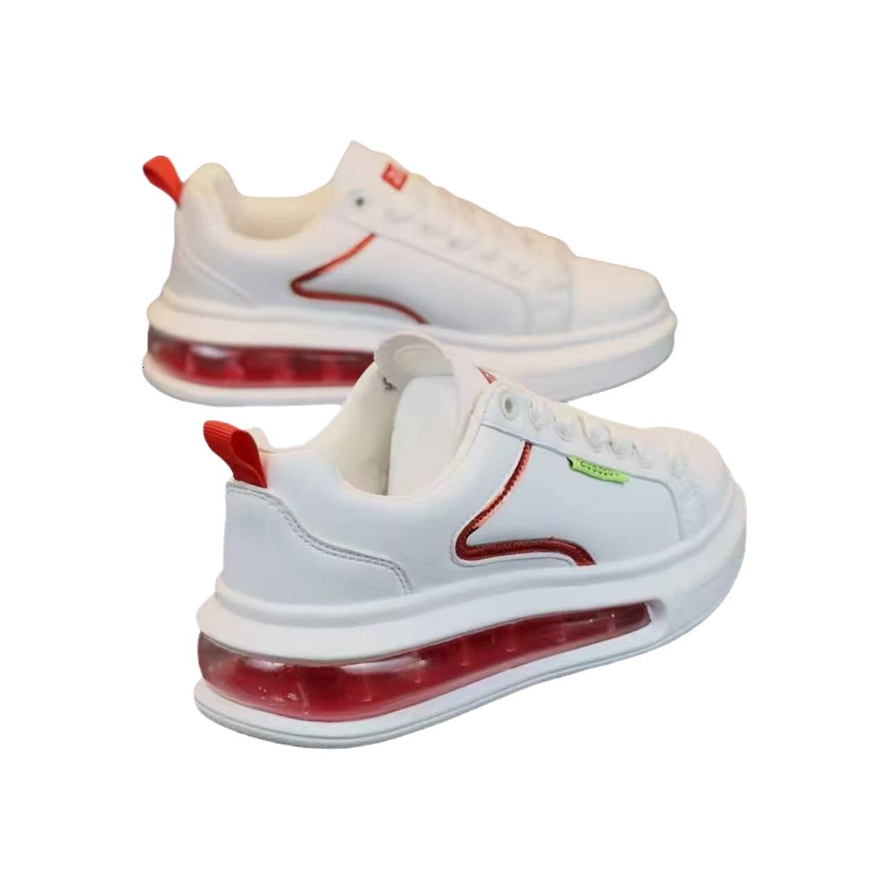 Couple s Board Shoes Thick Soled Air Cushion Men s Fashion Designer White Shoes Versatile Outdoor Casual Sports Shoes Breathable High quality Skateboa