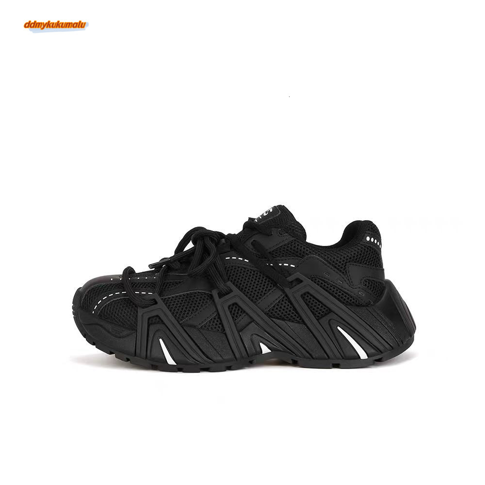 Increased by 6cm~Autumn winter mandarin duck with thick soled lace up casual sports shoes for dad and girl ddmykukumalu