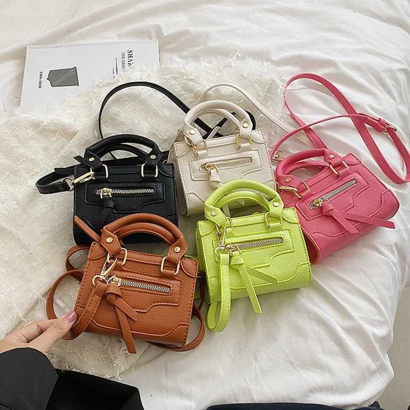 Texture Square Mini Shoulder Bag Kids Handbag For Girl Designer Luxury Bags Purse and Shoulder Bag Fashion Coin Pouch For LadyT250310