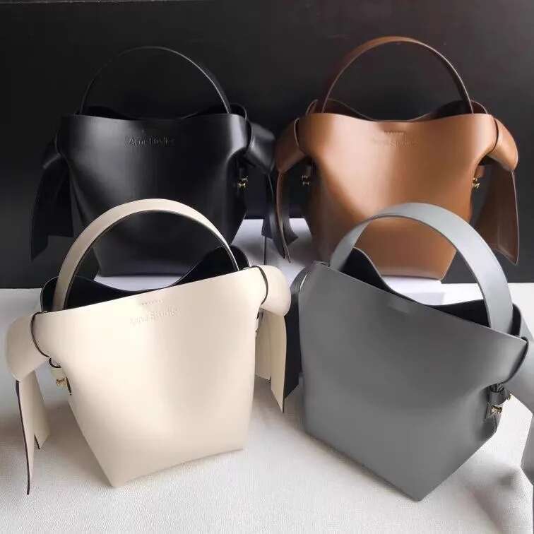 Fashion Brand Leather Women's Shoulder Bag High Quality Striped Handheld Bucket Bags Simple Pure Colour Versatile Ladies Handbag 250607