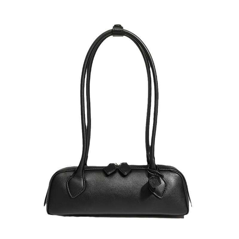 Baguette Purses Cowhide hot Sausage Armpit Bag - Genuine Leather Shoulder Bag, High-End Feeling French Stick Handbag
