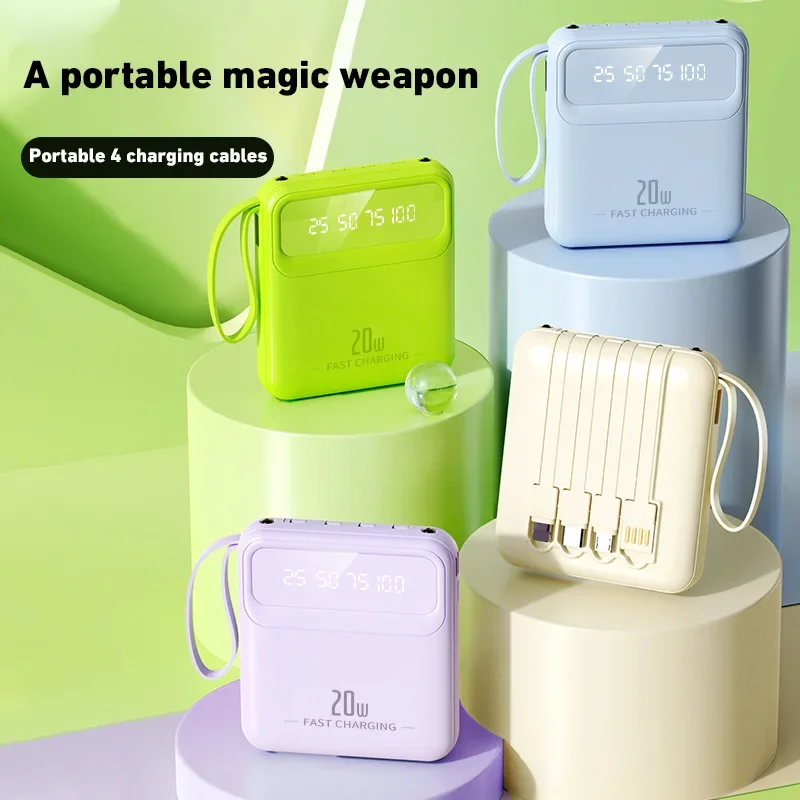 2025 New 20000mAh Outdoor Portable Powerbank Fast Charging PD20W Power Bank Battery Charger For iPhone Samsung Huawei 2024 New