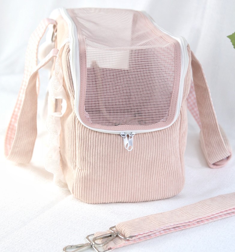Go Out Portable Handbag Small Bag Cat Corduroy Dog Supplies Suitable Single Shoulder Crossbody Pet Bags Accessories 0310