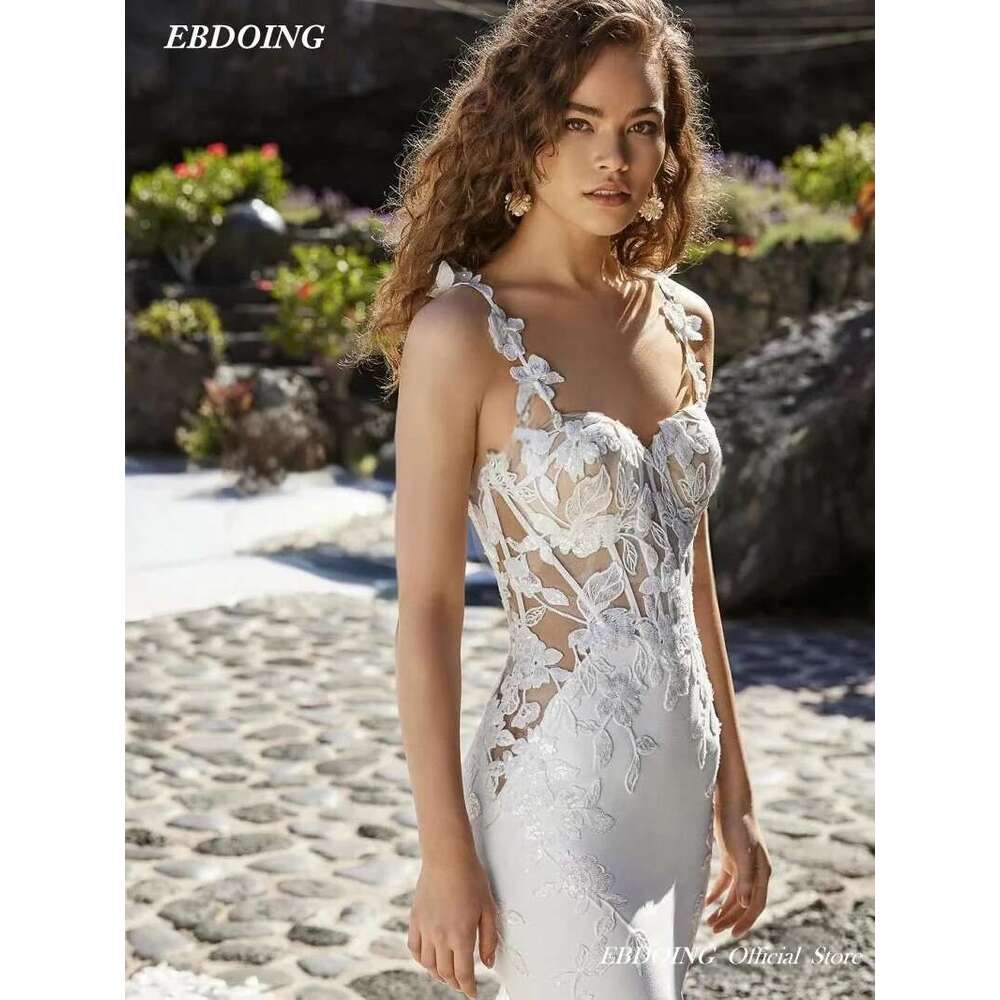 Newest Sleeveless Mermaid Wedding Dress Sweetheart Spaghetti Strap With Custom RES Novias Dresses
