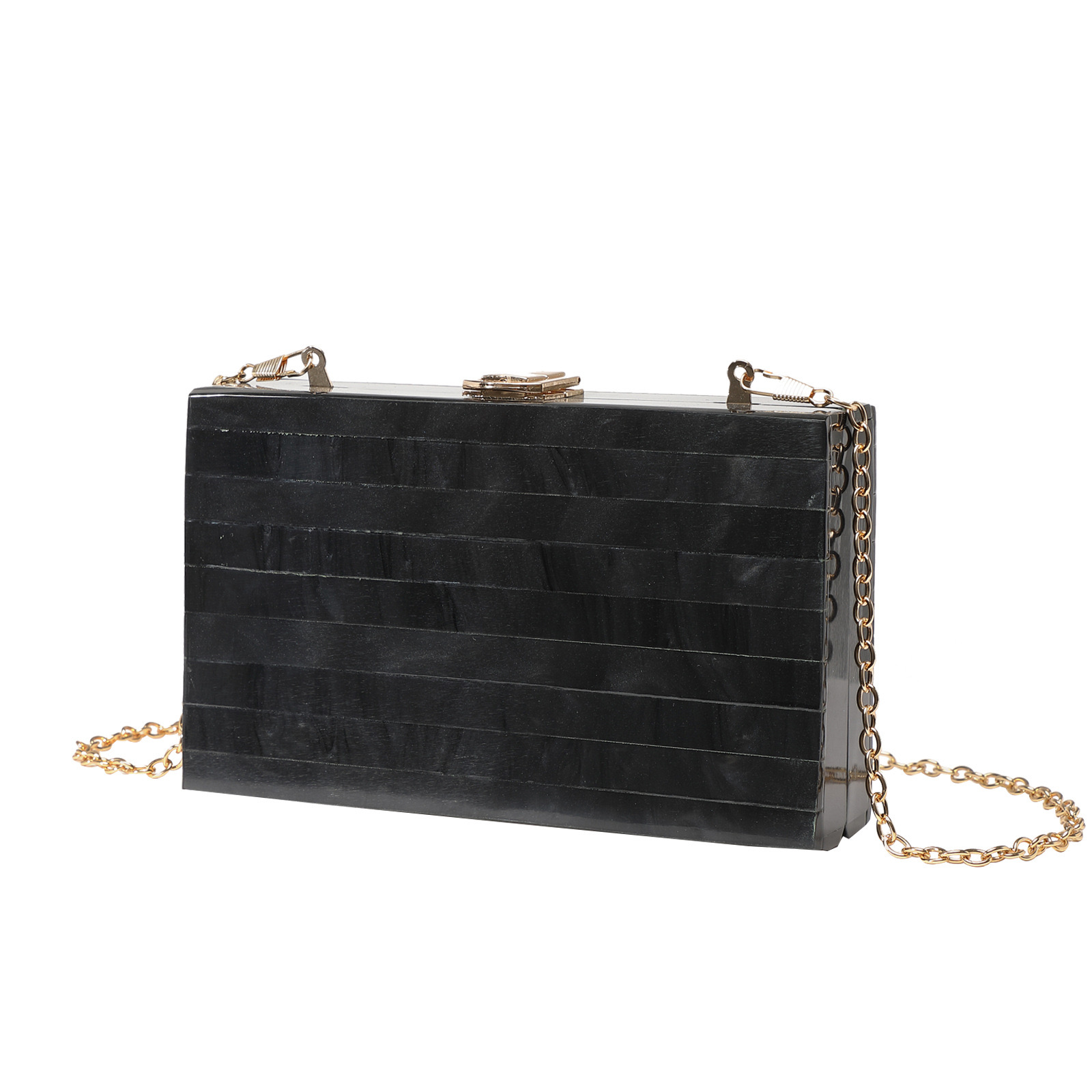 Marble Pearl White Striped Acrylic Box New Clutches Evening Bags For Women Wedding Party Female Handbags Bridal Clutch Bag 240906