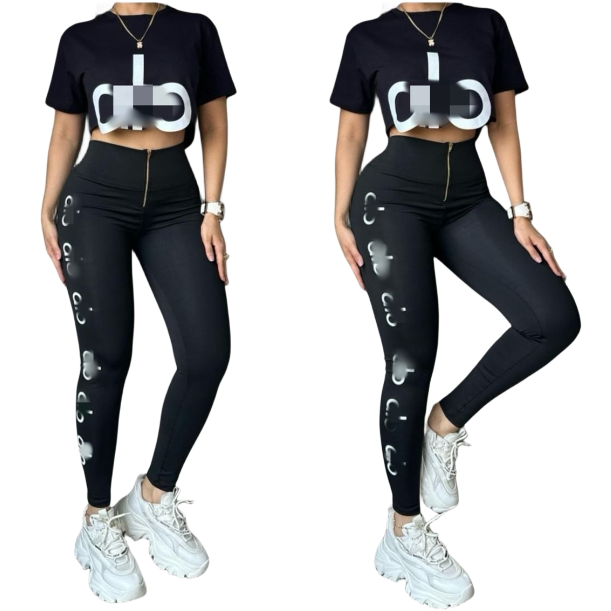 Women Two Piece Pants Summer Outfit Tracksuits Casual Crop Top and Legging Sets Free Ship