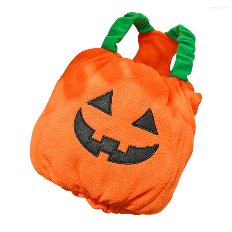 Halloween Dog Costumes Funny Pumpkin Lantern Transformation Outfit Cat Two Legged Pet Cute Cloth Jacket