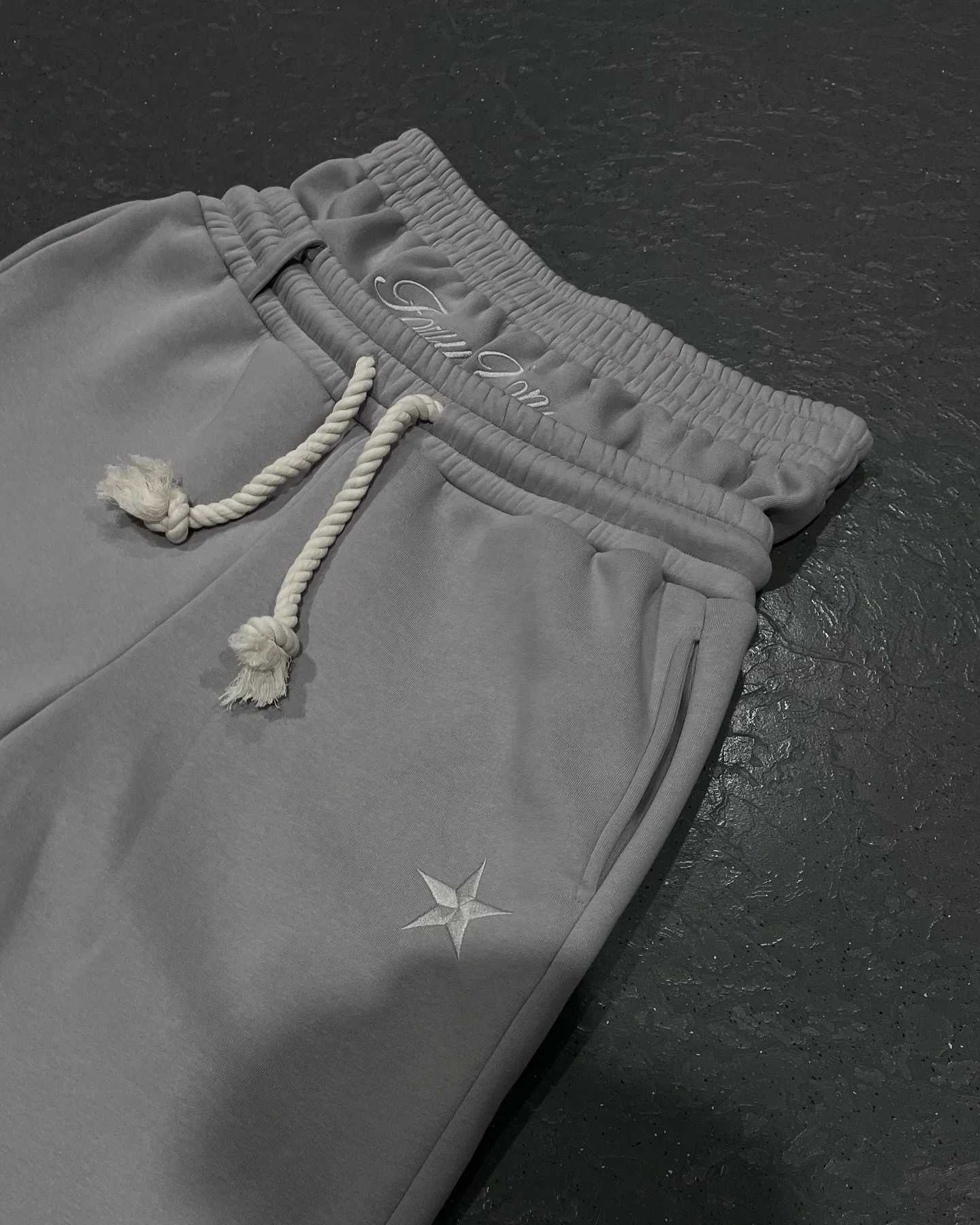 Harajuku loose double waist sports pants Y2K American solid color letter embroidery casual pants hip-hop drawstring joggingT250319