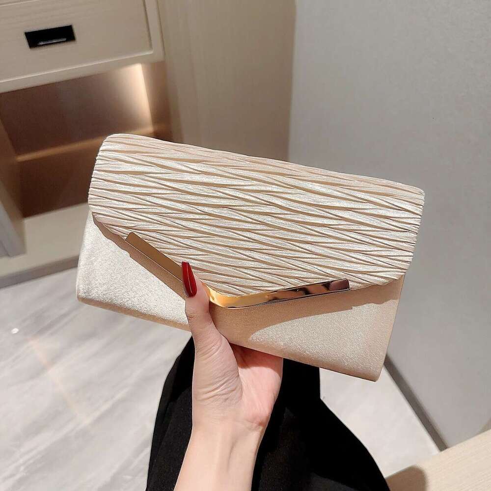 Women's Bags Women's Bags Ladies satin socialite temperament flip handbag, formal dress bag, pleated design banquet handbag