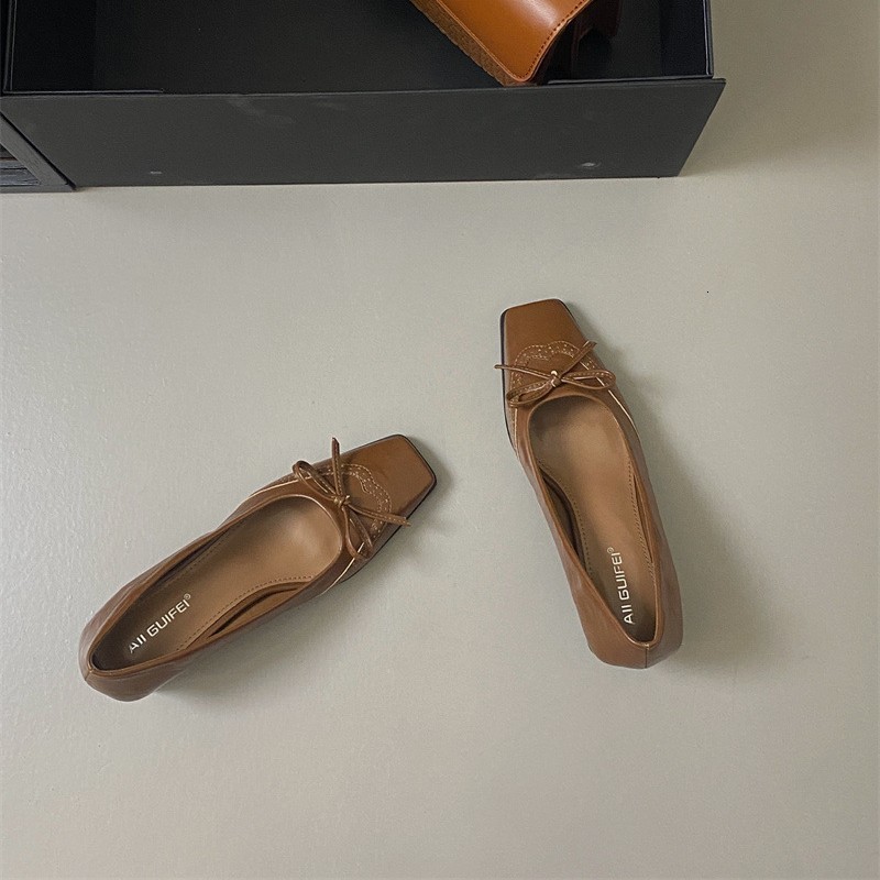 Toe Flat Loafers Ninjas Soft Sole Casual Mule Shoe Fall Retro Comforts Mary Jane Pumps Fashions Ballet Shoes 241101