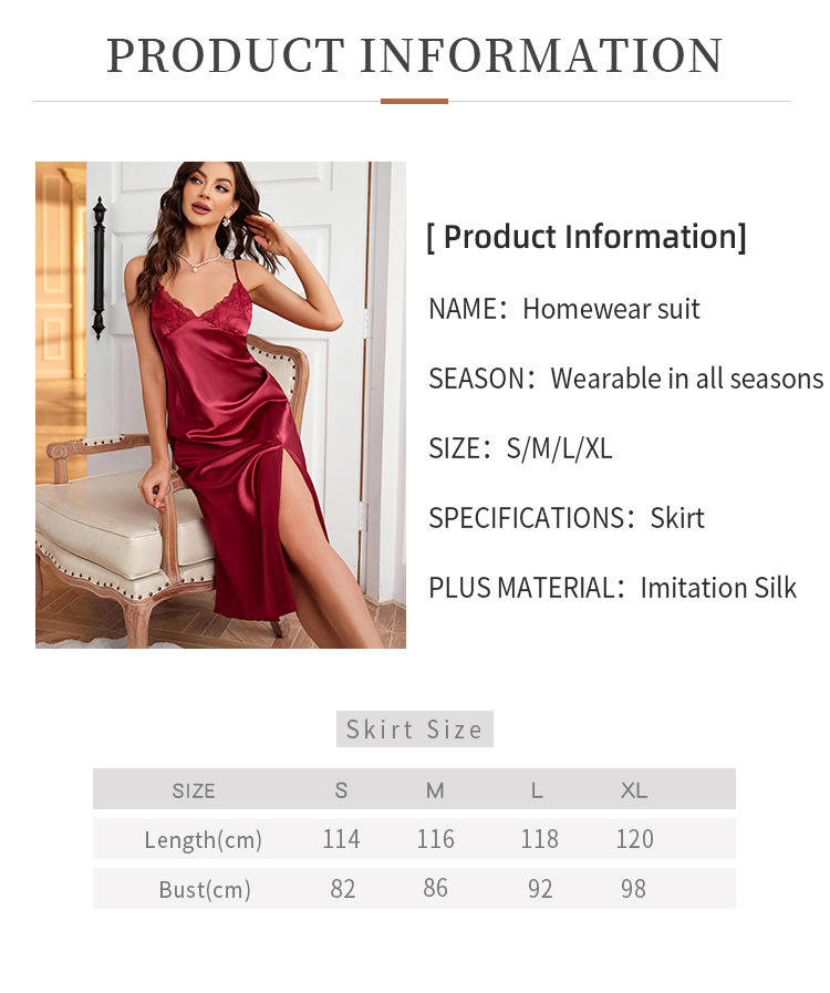Summer-Ready Amorous Interest Undergarment - Luxurious European Style Women's Sleep Skirt and Panties Combo