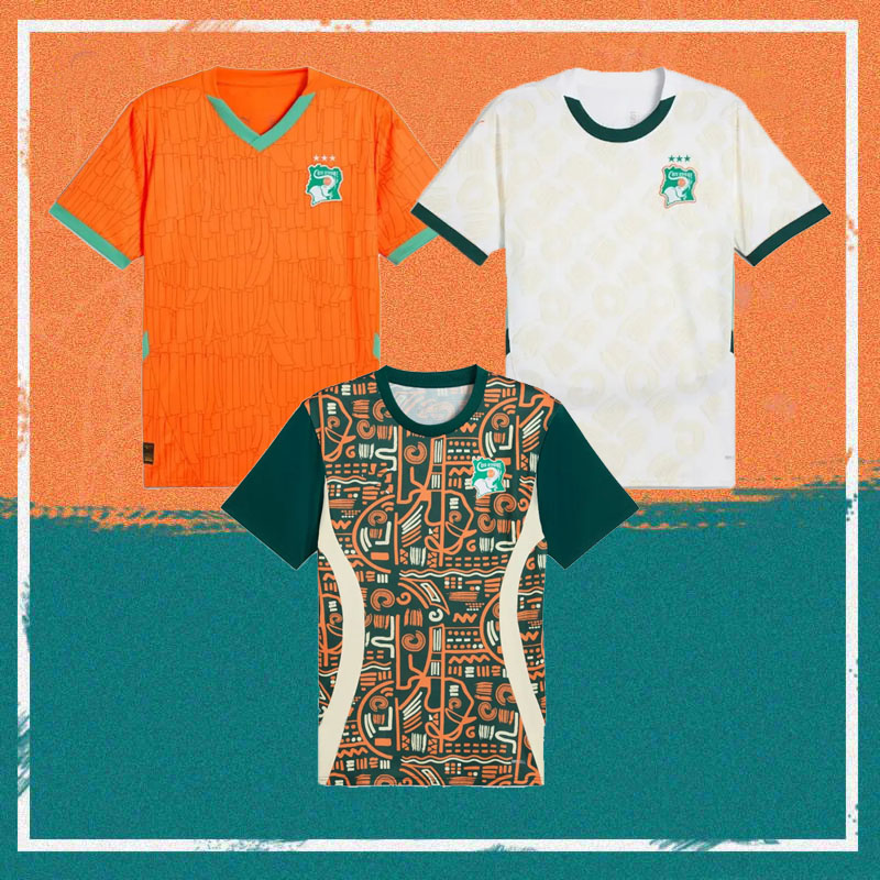 25/26 Ivory Coast Soccer Jerseys 2025 Home national team Away soccer shirts Short sleeve Kids kit football uniform
