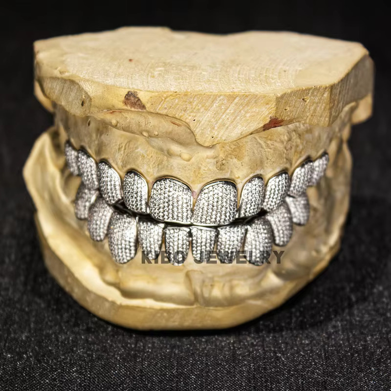 KIBO Customize Jewelry Hip Hop Grillz 925 Sterling Silver Pass Diamond Tester Iced Out Moissanite Teeth Grillz