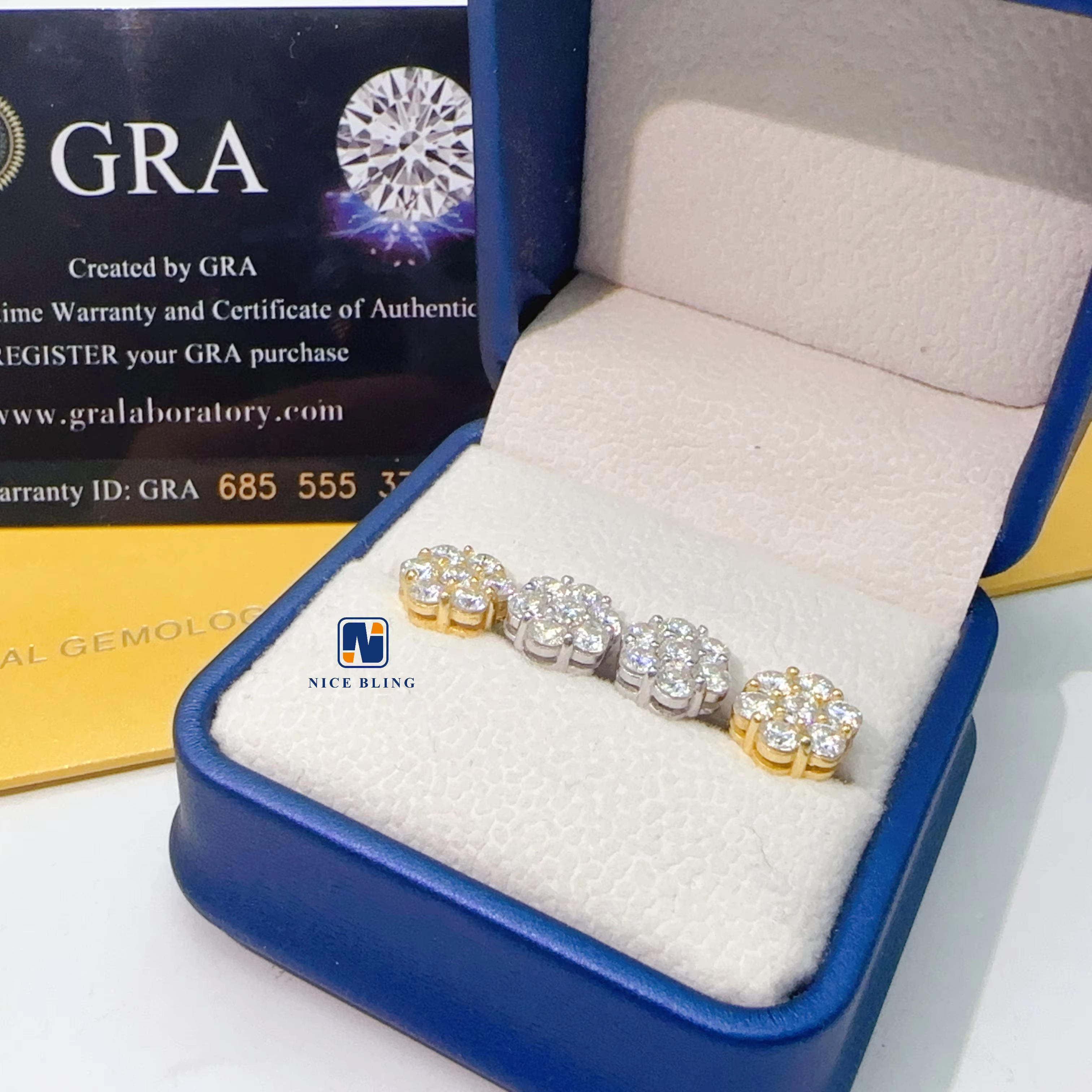 Iced Out Jewelry Screw Back Lab Diamond Earrings 925 Hip Hop Diamond Earrings 14k 18k Flower Moissanite Stud Earring