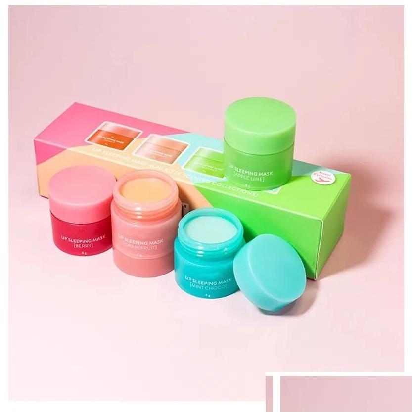 Lip Balm Korean Brand Special Care 8G Slee Mask 4Pcs/Set Scented Nutritious Moisturizing Drop Delivery Health Beauty Makeup L Otjvc