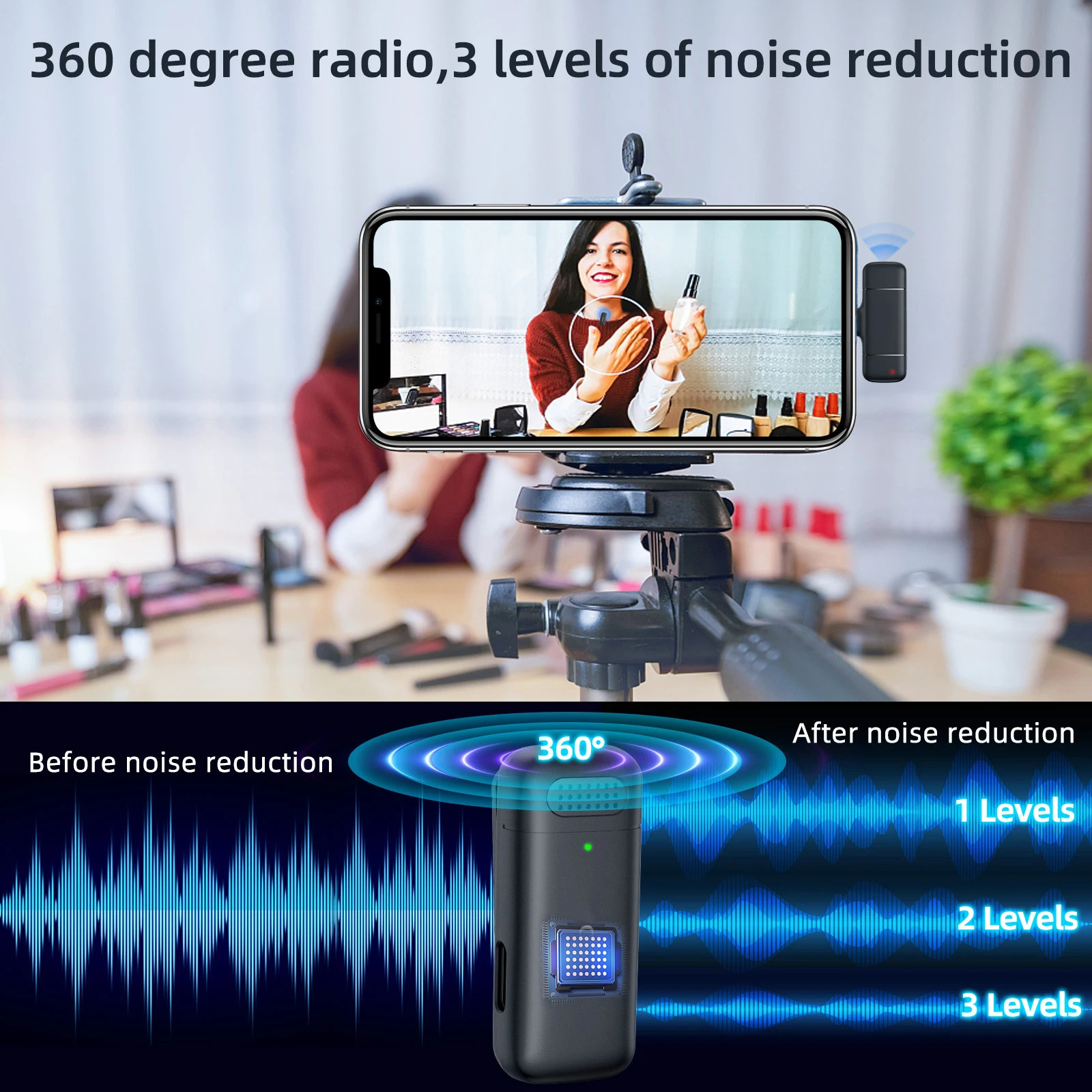 K30 Wireless Lavalier Microphone Charging Case Mic Portable Audio Video Recording for Android Notebook Live Gaming Mic 250303