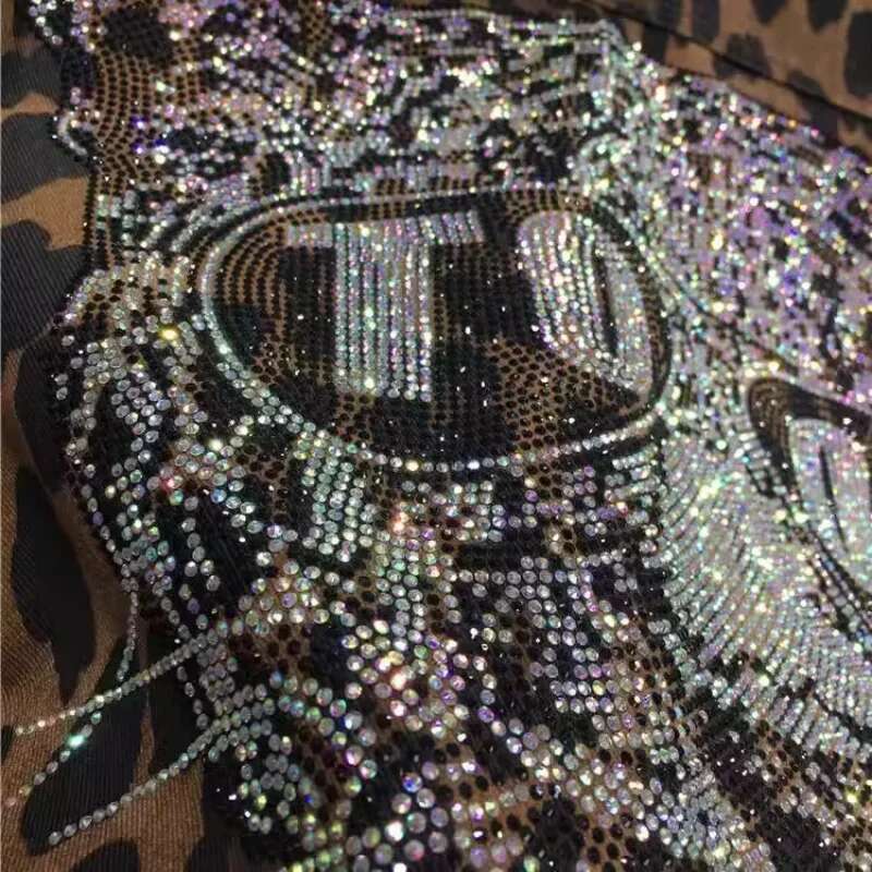 Street Personality Leopard Print Plus Women's Dias Stamping Gothic Style Big Size Blouse 2024 Autumn Winter Top