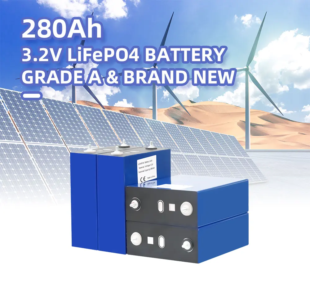 High Cycle Life 280Ah 310Ah 320Ah 340Ah Solar Lithium Battery 3.2V Prismatic batterie LiFePO4 Energy Storage Battery For Solar System