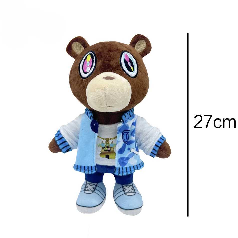 Kawaii Kanye Dropout Bear Teddy Bear Plush Toys Kanye West Graduation Soft Stuffed Home Room Decor Dolls for Kid Birthday GiftT250310