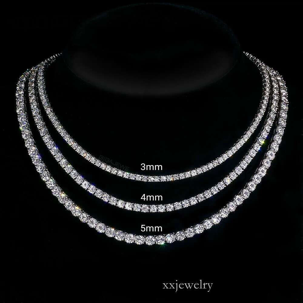 The most affordable Sier by testing VVS Moissanite Chain Hip Hop Indian tennis necklace for men and women