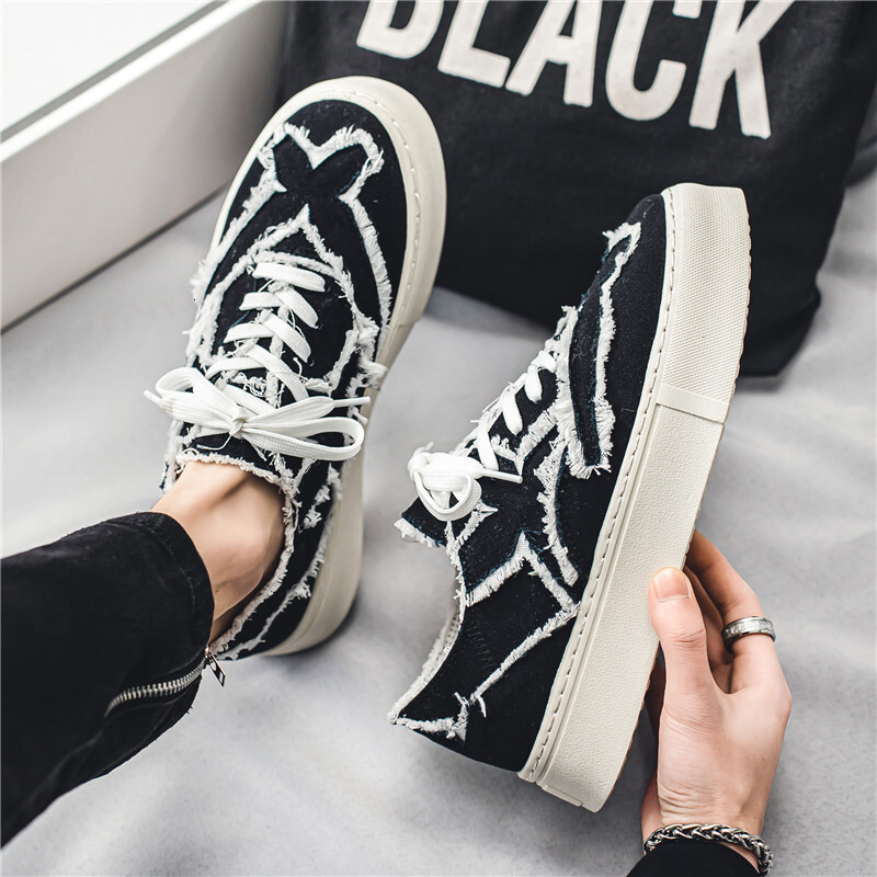 New Trend Free Shipping Of Men S Shoes In The Summer 2025 Personalized Lace Fabric Low Cut Breathable Board Fashionable Single Shoe Sports Casual