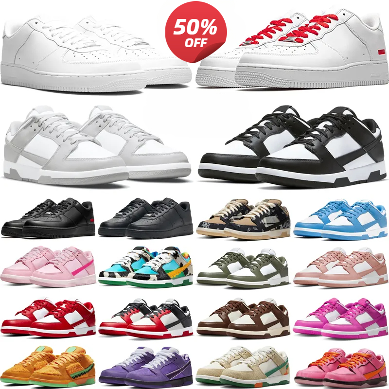 Designer Mens Shoes Sneakers Women Triple White Black Team Red Grey Fog Trainers Outdoor Sports Shoe Size 36-47