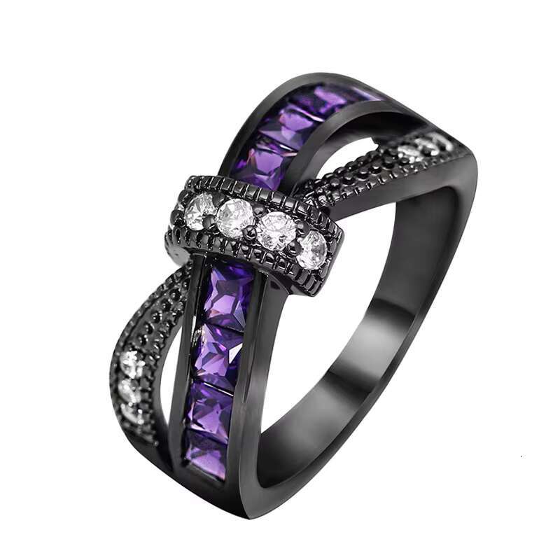 2025 Design Fashion New Trend White Purple Moissanite Custom Ring Jewelry