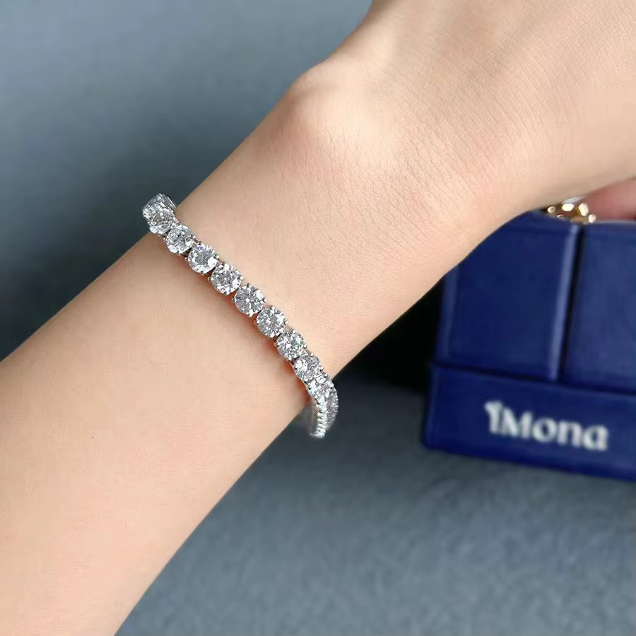 1CT - 10CT Lab Grown Diamond Tennis Bracelet Diamond Bracelet Lab Grown Lab Grown Diamond Tennis Bracelet in White Gold